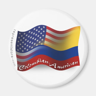 Colombiansk-amerikansk Wave-Flagga Magnet