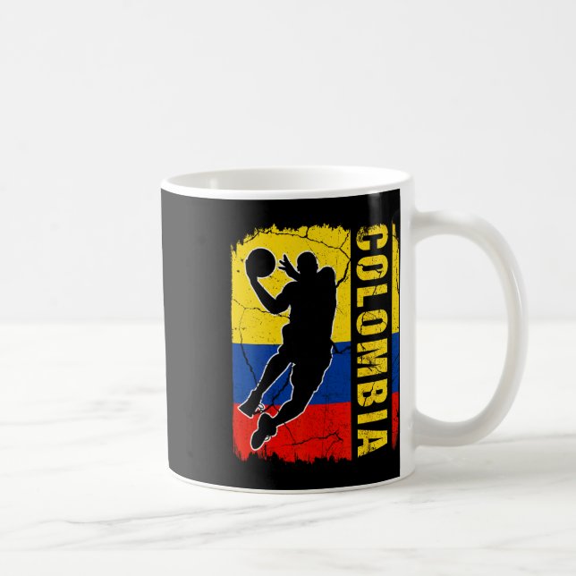 Colombiansk Bysketbyll Player Colombia Flagga Bysk Kaffemugg (Höger)