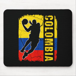 Colombiansk Bysketbyll Player Colombia Flagga Bysk Musmatta