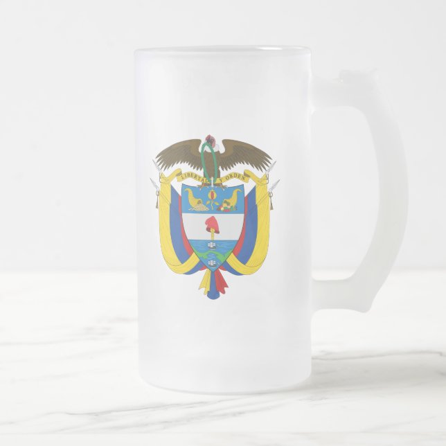 colombiansk emblem frostat ölglas (Höger)