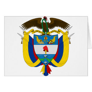 colombiansk emblem hälsningskort