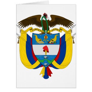 colombiansk emblem hälsningskort