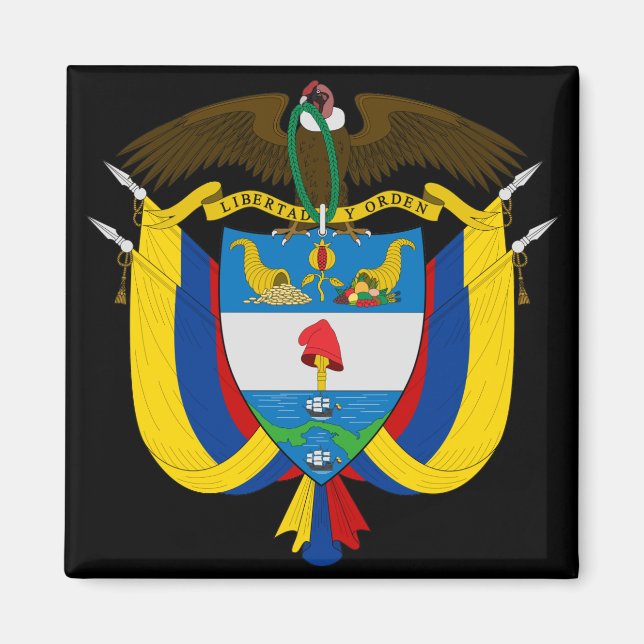 colombiansk emblem magnet (Framsidan)