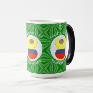Colombiansk Flagga Abuela jul Angel Personalize Magisk Mugg