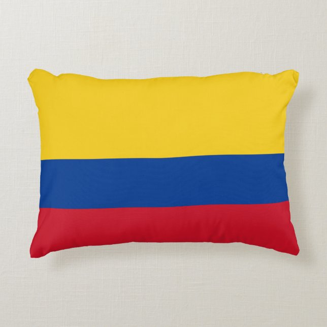 Colombiansk Flagga Bandera de Colombia Tricolor Pi Prydnadskudde (Framsidan)