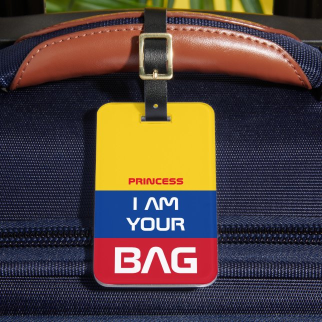 Colombiansk Flagga & Colombia-resa /Personlig Bag Bagagebricka (Framsida Insitu 2)