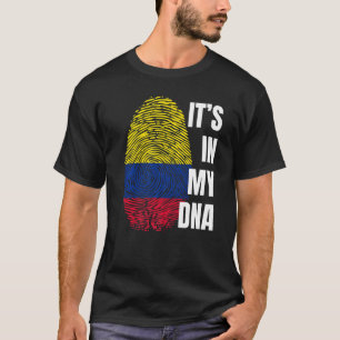 Colombiansk Flagga Dna Fingerprint Colombia T Shirt