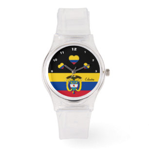 colombiansk Flagga, Hearts, Colombia/sport Armbandsur