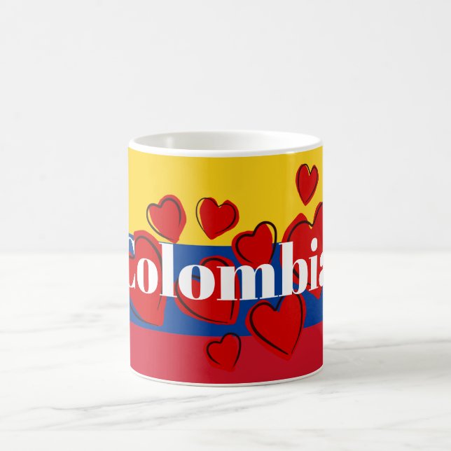 Colombiansk flagga kaffemugg (Center)