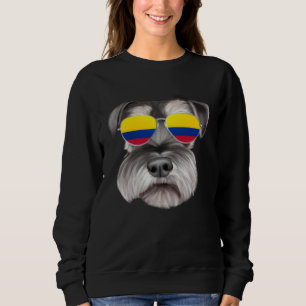 Colombiansk Flagga Miniature Schnauzer Hund Colomb T Shirt