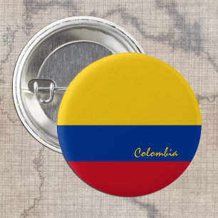 Colombiansk Flagga, patriotiskt Colombia Knapp