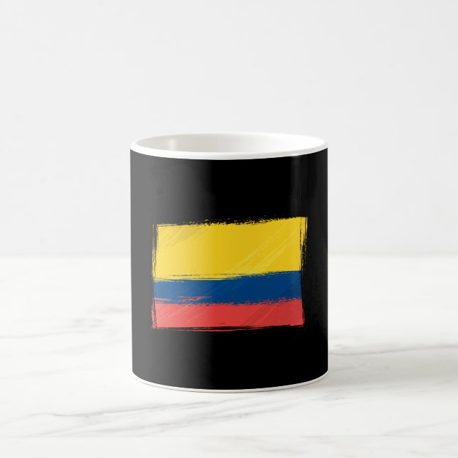 Colombiansk flagga retro kaffemugg (Center)