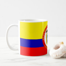 Colombiansk flaggavapensköldmugg kaffemugg