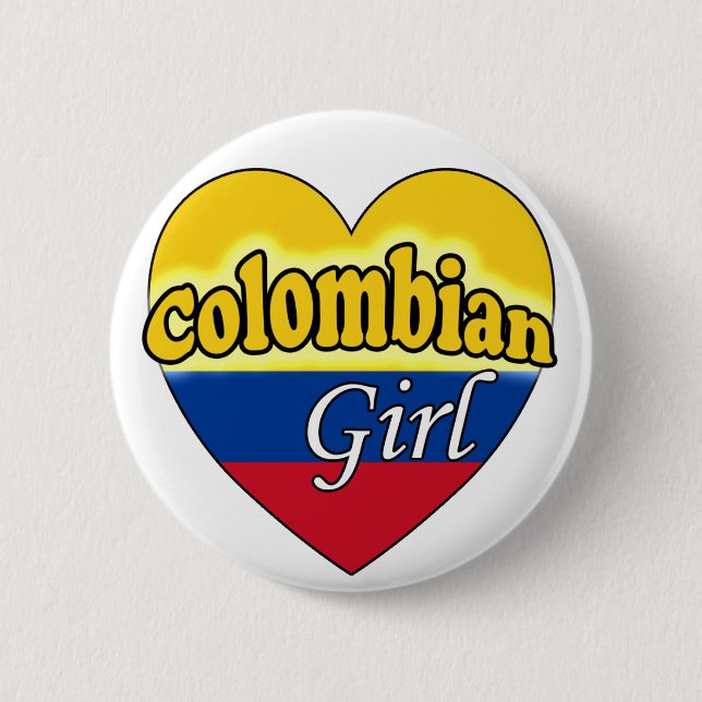 Colombiansk flicka knapp (Framsida)