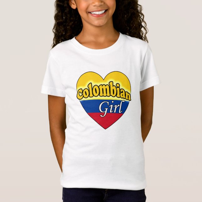 Colombiansk flicka tee shirt (Framsida)