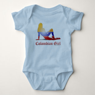 Colombiansk flickaSilhouetteflagga T Shirt