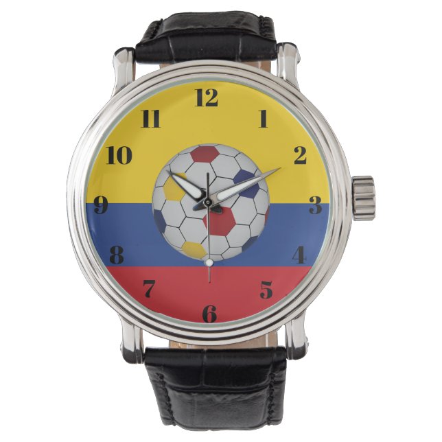 Colombiansk fotboll armbandsur (Framsida)
