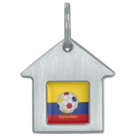 Colombiansk fotboll ID-bricka husdjur