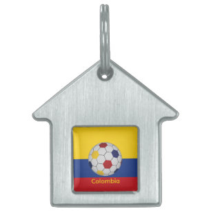 Colombiansk fotboll ID-bricka husdjur