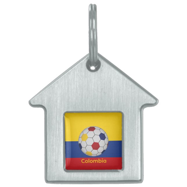 Colombiansk fotboll ID-bricka husdjur (Framsidan)