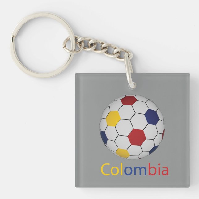 Colombiansk fotboll nyckelring  (Framsidan)