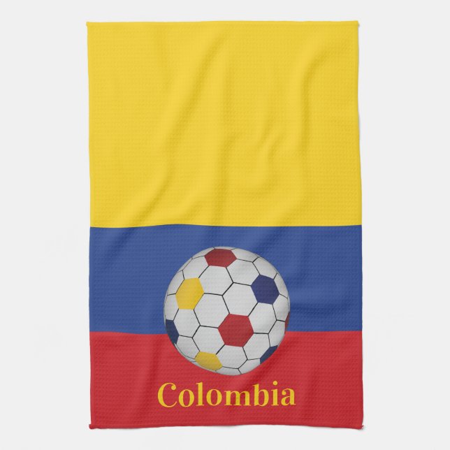 Colombiansk fotbollsposter kökshandduk (Vertikal)
