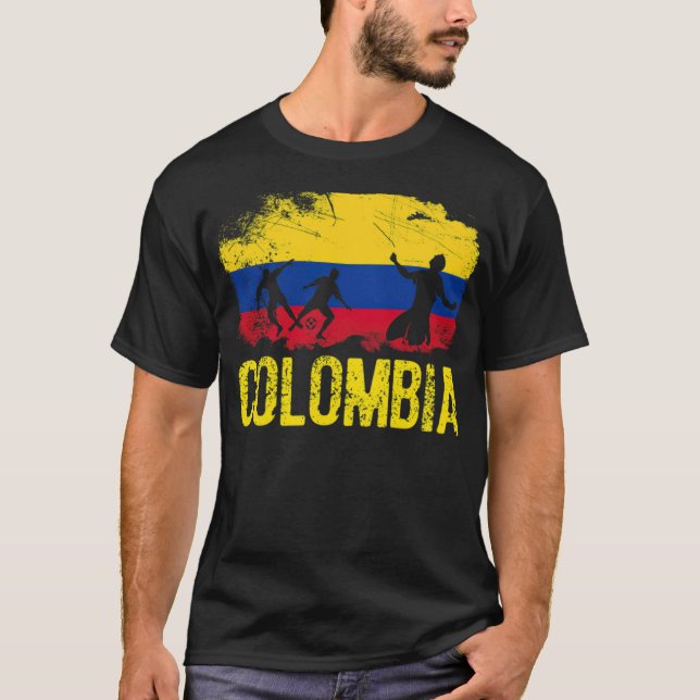 Colombiansk fotbollsspelare i Colombias fotbollssp T Shirt (Framsida)