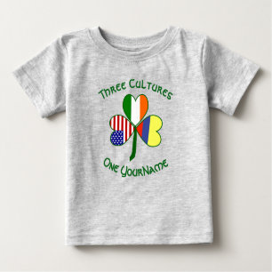 Colombiansk irländsk amerikansk Flaggor Shamrock D T Shirt