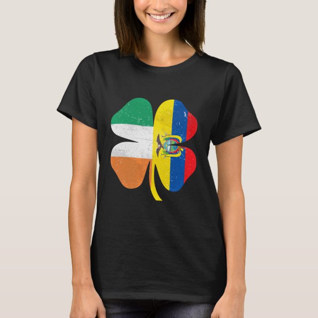 Colombiansk irländsk Shamrock Colombia T Shirt (Framsida)