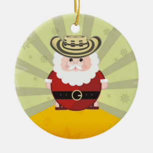 colombiansk jul julgransprydnad keramik