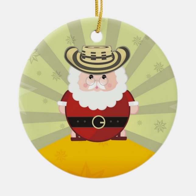 colombiansk jul julgransprydnad keramik (Framsidan)