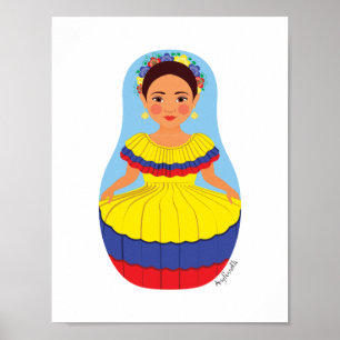 Colombiansk Matryoshka-affisch Poster