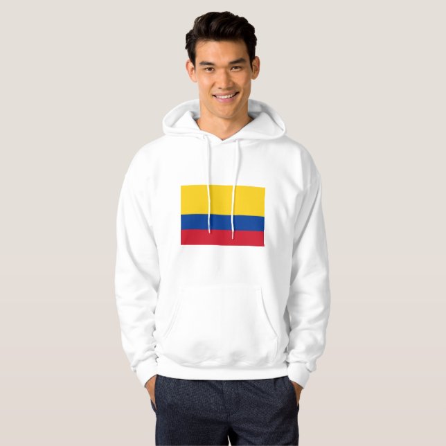 colombiansk och stolt manar grundläggande hooded sweatshirt (Hel framsida)