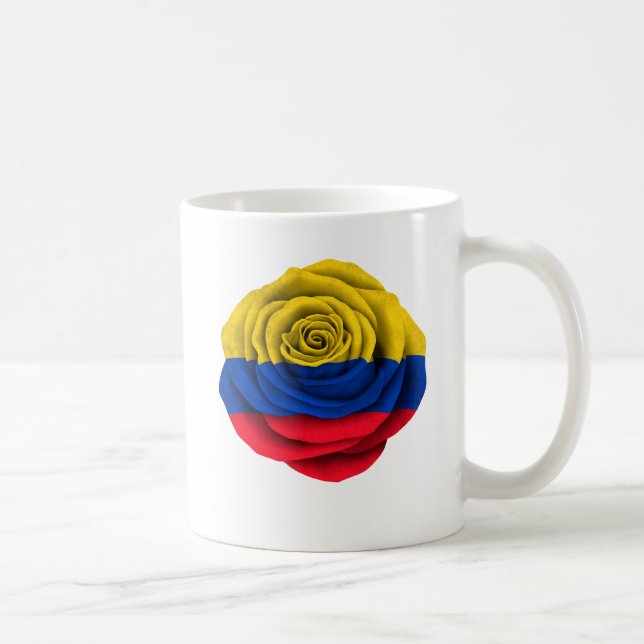 Colombiansk roflagga på svart kaffemugg (Höger)