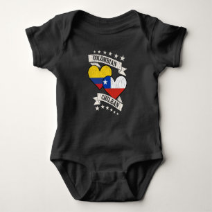 Colombianska chilenska Heart Flaggor Colombia Chil T Shirt
