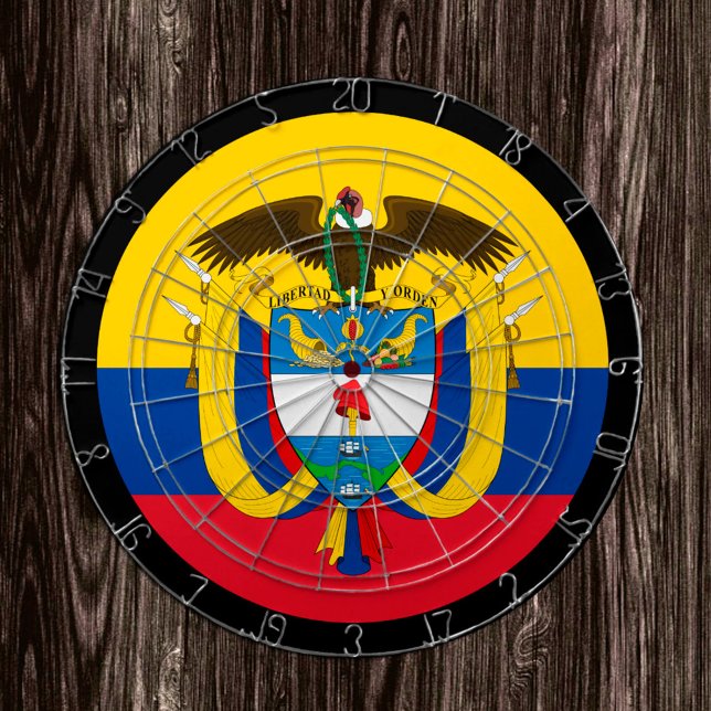 Colombianska Dartboard och darts/speltavlor i Flag Darttavla (Skapare uppladdad)