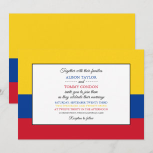 Colombianska Flagga, Flagga i Colombia Bröllop Inbjudningar