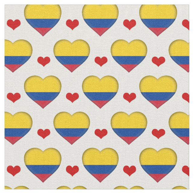 Colombianska Flagga Red Heart mode Fabric/Colombia Tyg (Närbild)