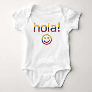 Colombianska gåvor: Hejer/Hola ansikte Tee Shirt