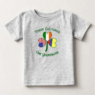 Colombianska Irländska Amerikanska Flaggor Shamroc T Shirt