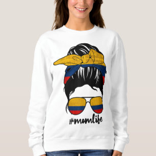Colombianska Mamma Messy Bun Colombia-Pridet Patri T Shirt