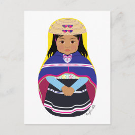 Colombianska, Misak eller Guambiana Matryoshka Pos Vykort