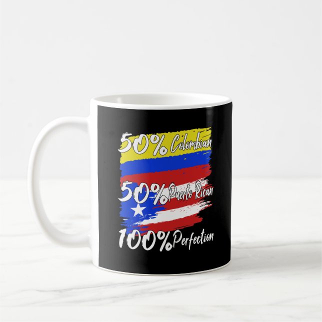 Colombianska Puerto Rican-Pridet Heritage Funny Gi Kaffemugg (Vänster)