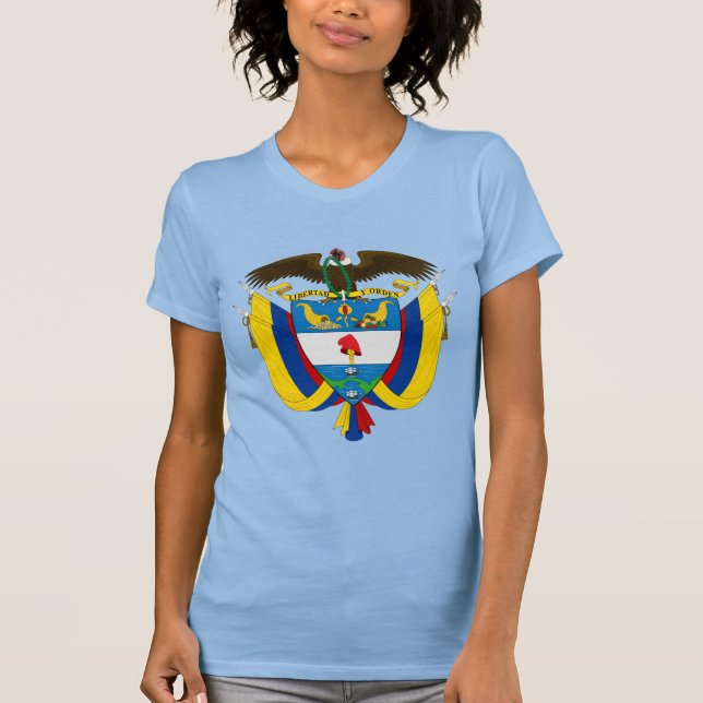 Colombianska statsvapnet Tank Top Tee Shirt (Framsida)