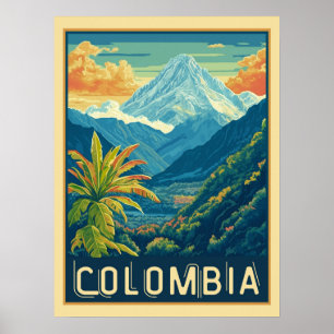 Colombianskt bergslandskap poster