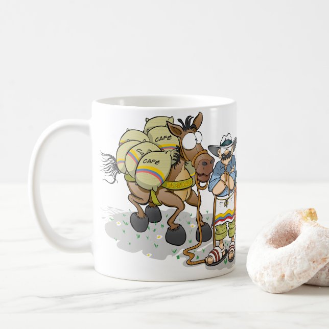 Colombianskt kaffe. Cafecolombiano Kaffemugg (Med munk)