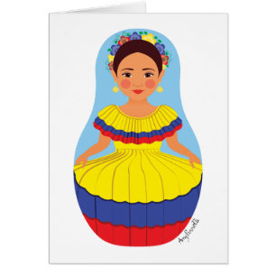 Colombianskt Matryoshka kort