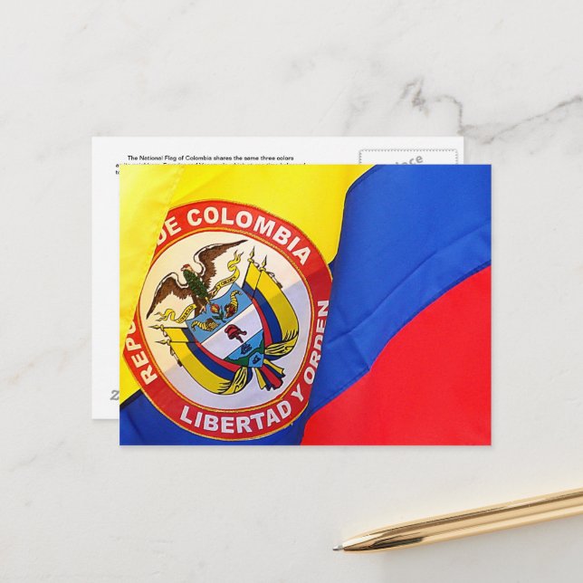 colombianskt resekort för Flagga Vykort (Fram/Back In Situ)