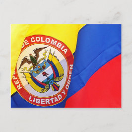 colombianskt resekort för Flagga Vykort