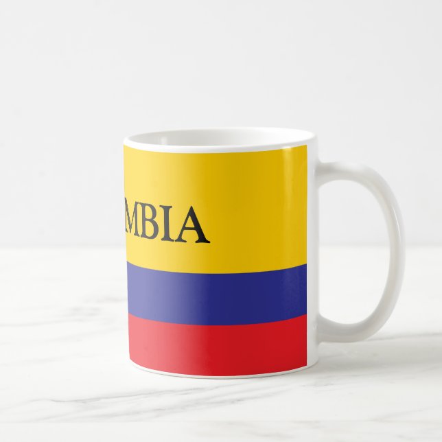 Colombiaplanen flagga kaffe mugg (Höger)